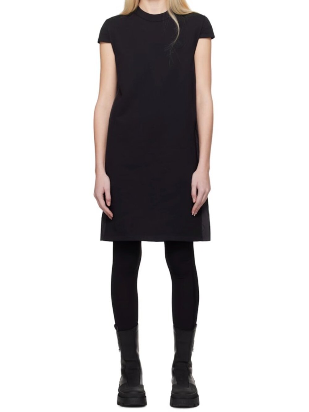Moncler Black Short Sleeve Minimalist Minidress Size Small